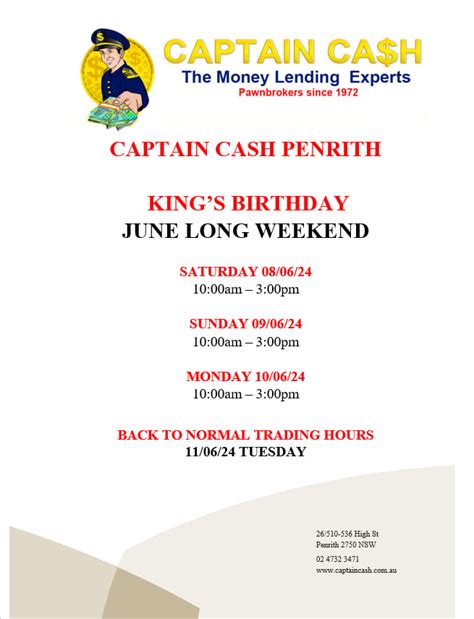 captain cash penrith|Captain Cash .